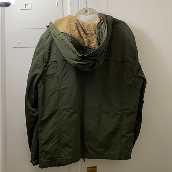 Green army styled J. crew jacket. Size Large - Picture 2 of 3